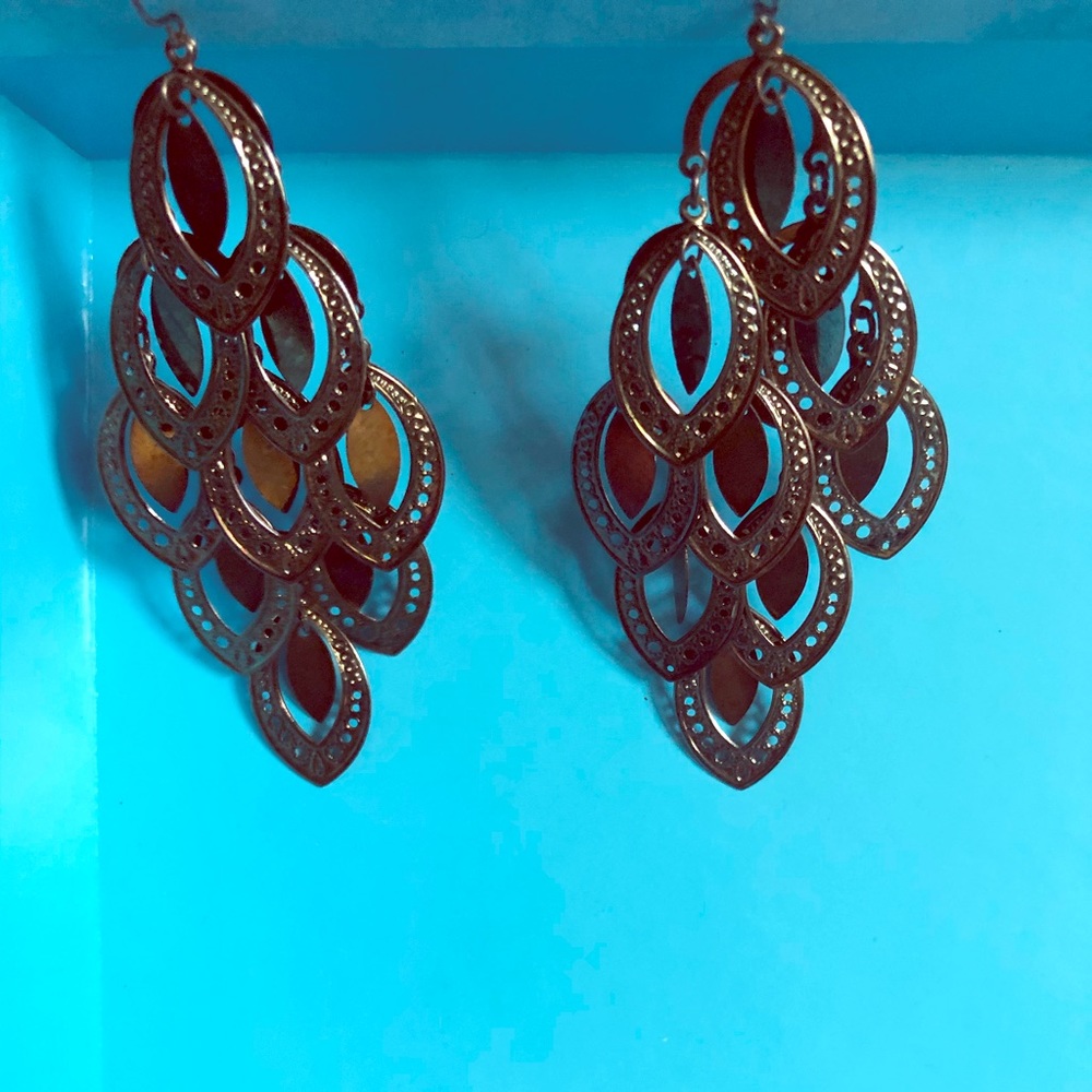 Black chandelier earrings